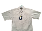 BISLEY SHORT SLEEVE SHIRT Everyday Casual Business Work Cotton Blend Check - BS2486_BBOG (BOG) - S