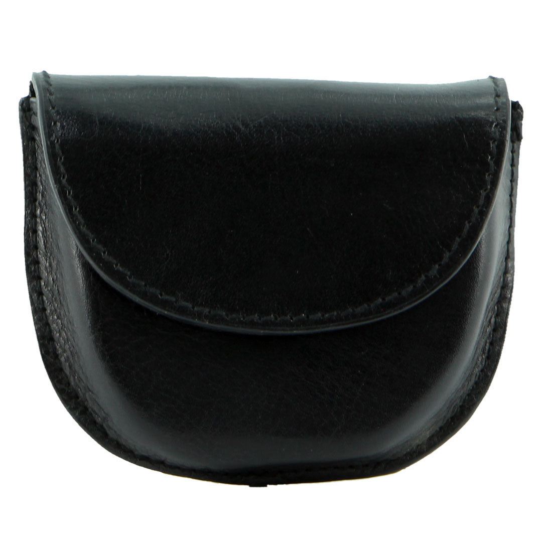 Milleni Genuine Leather Coin Purse Holder Wallet with Belt Loop - Black Secondary image