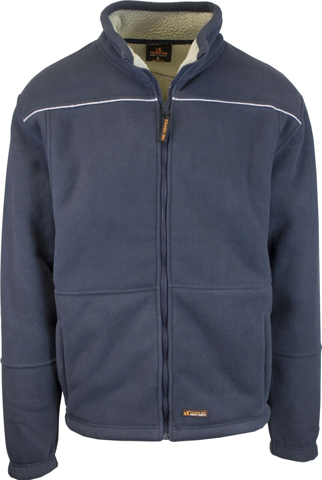 Mens Full Zip Sherpa Polar Fleece Jumper Lined Warm Winter Jacket Pullover  - M Main image