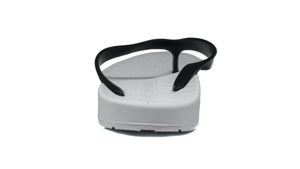 ARCHLINE Flip Flops Orthotic Thongs Arch Support Shoes Footwear - White/Black - EUR 35