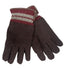 DENTS Wool Gloves Winter w/ Warm Fleece Insulated Thermal Knitted - Brown