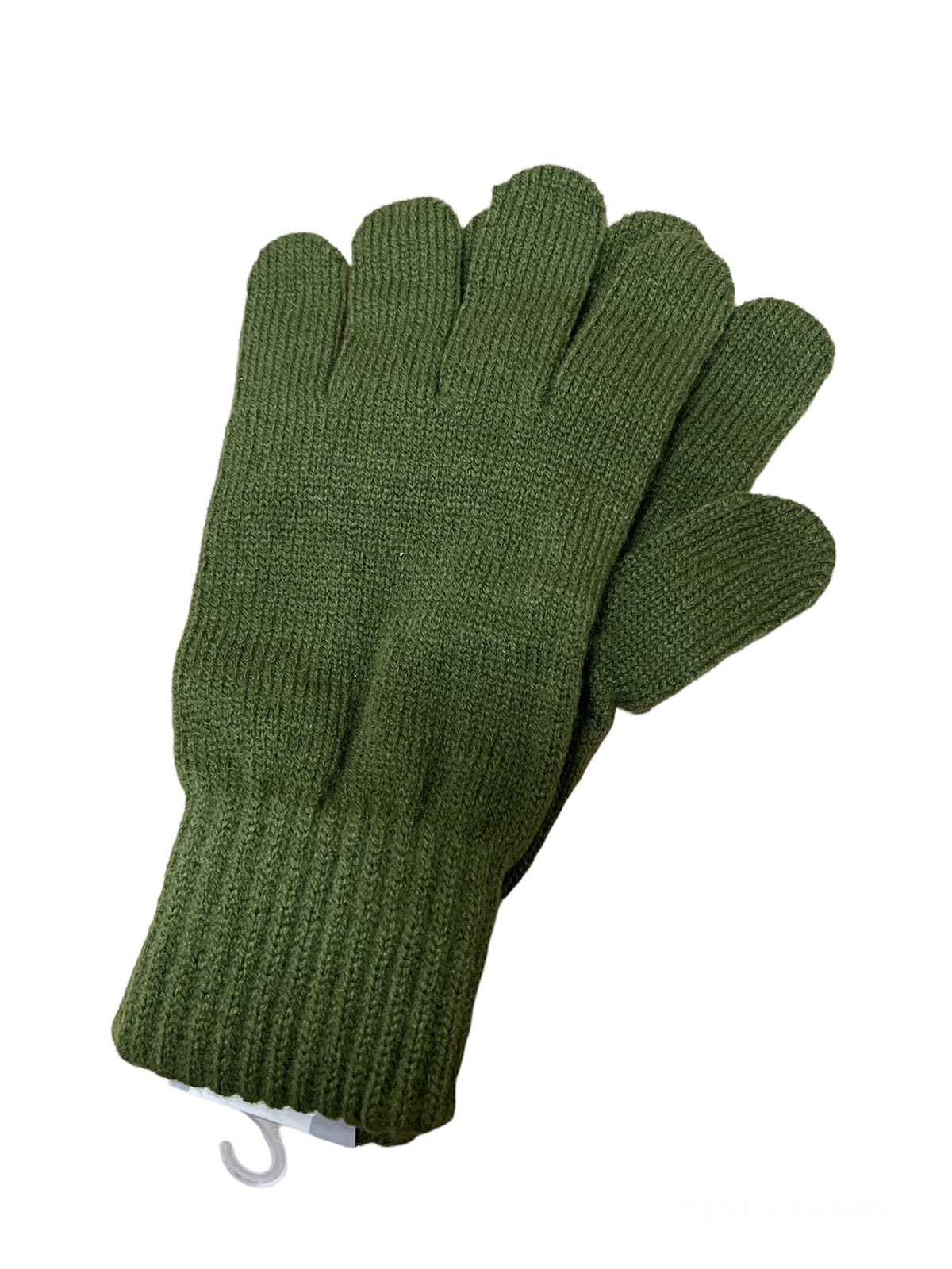 DENTS Acrylic Knitted Gloves Winter Warm Mens Soft Sports Snow Ski Knit - Khaki - One Size Secondary image