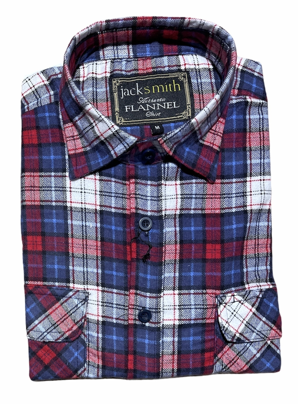 Mens Flannelette Long Sleeve Pullover Shirt 100% Cotton Flannel - Half Placket - Red Check - 3XL Secondary image