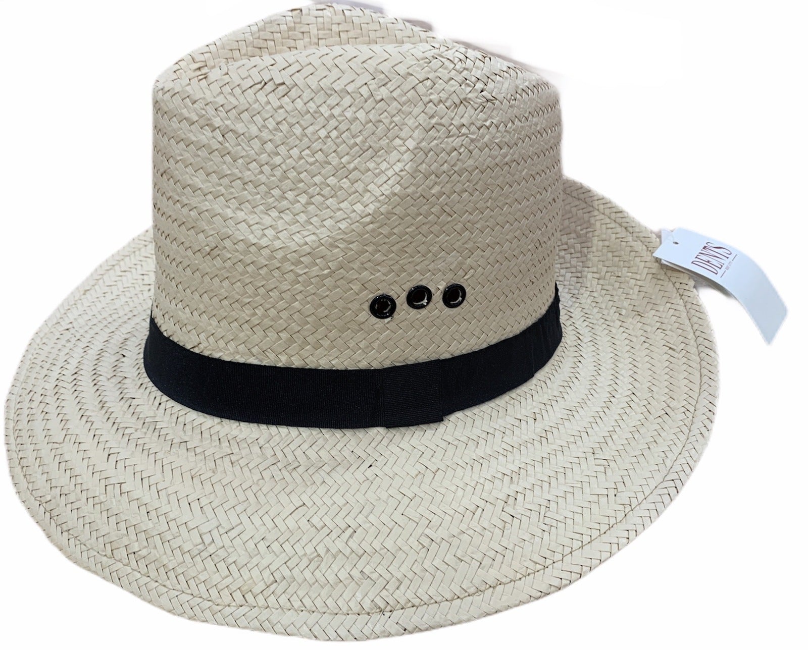Dents DENTS Woven Paper Straw Panama Hat Trilby Fedora - L/XL (One Size) Main image