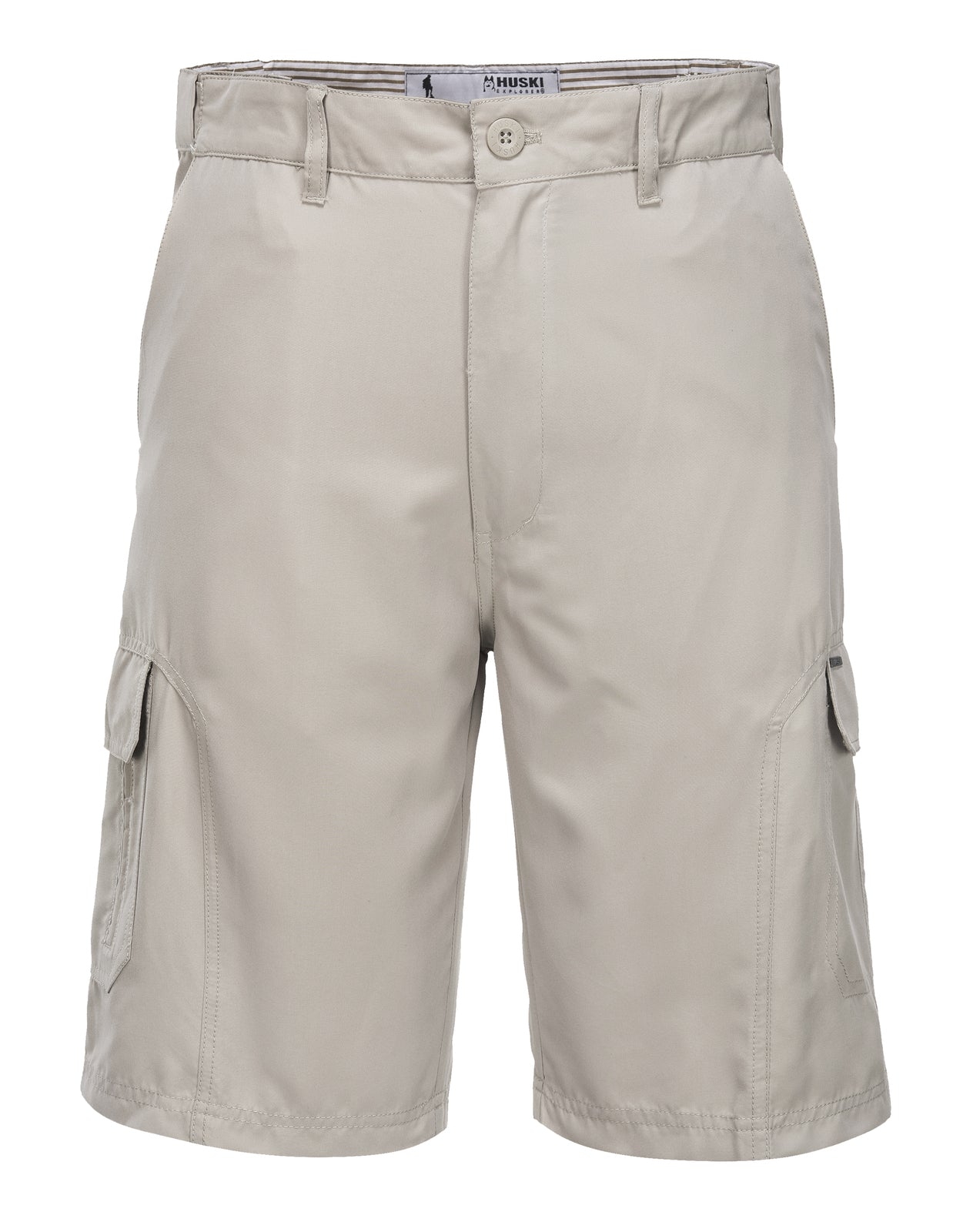 HUSKI Cargo Shorts Mens Cascade Microfibre Flexi Fit Short Army Military 515206 - Bone - 4XL (112cm Waist) Main image