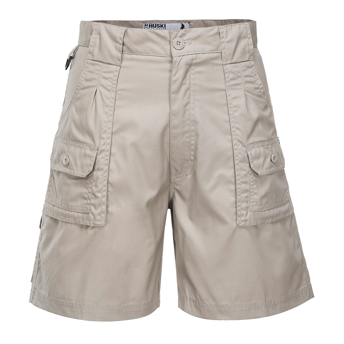 HUSKI Mens Cargo Shorts Work Casual Workwear - Bone - 3XL (107cm Waist)
