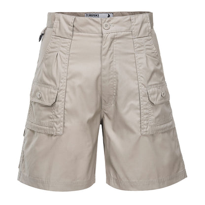 HUSKI Mens Cargo Shorts Work Casual Workwear - Bone - 4XL (112cm Waist)