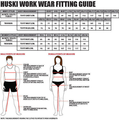 HUSKI Mens Quilted Combat Bomber Waterproof Jacket Windproof Workwear Coat - Black - 4XL