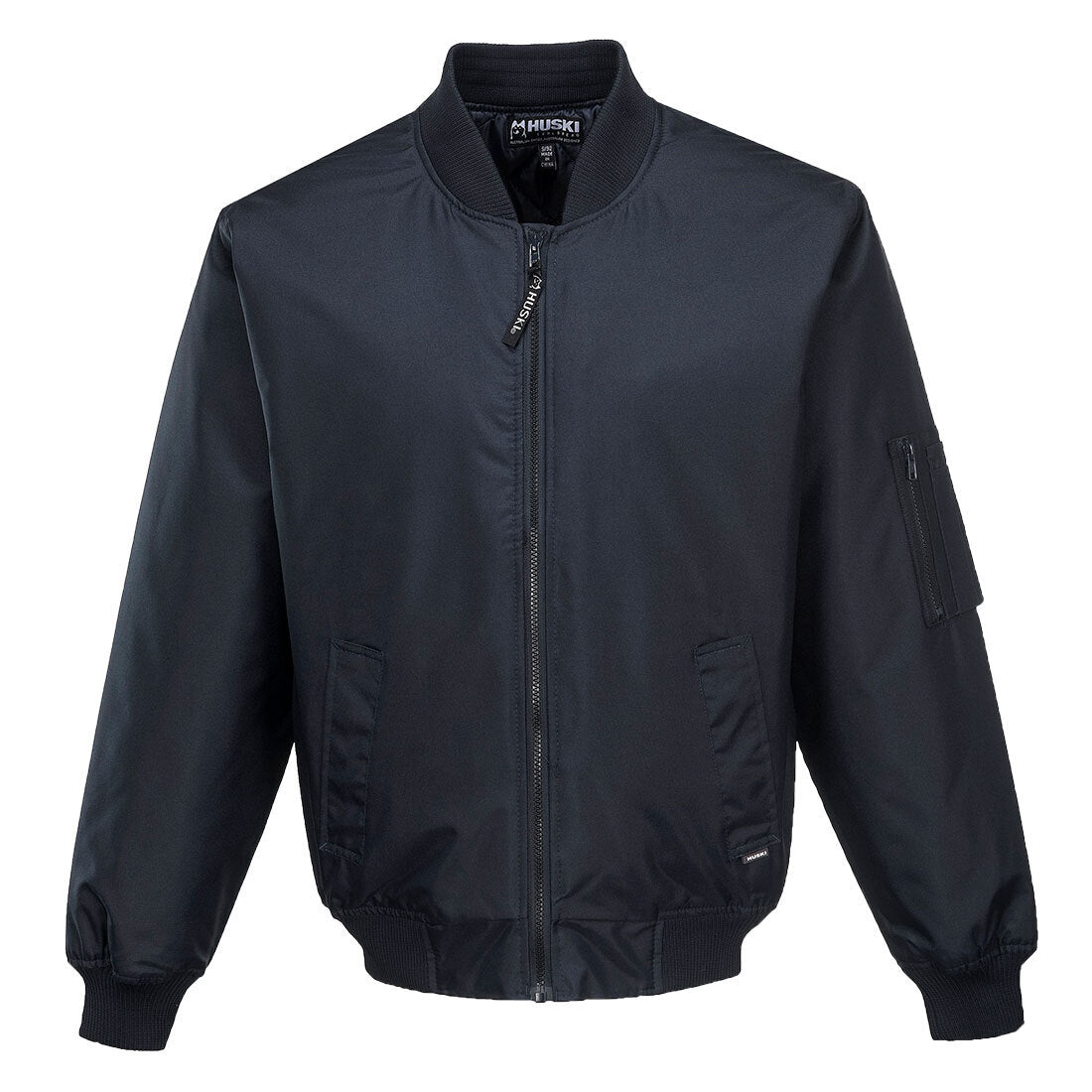 HUSKI Mens Quilted Combat Bomber Waterproof Jacket Windproof Workwear Coat - Navy - XXL Main image