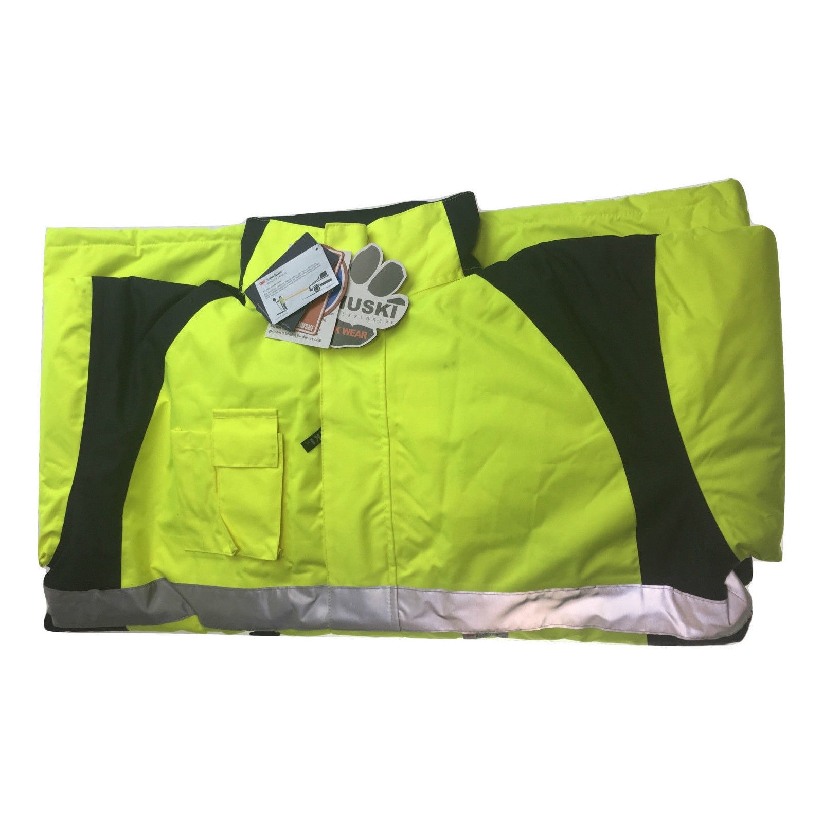 HUSKI Miner Hi Vis Waterproof Jacket Industrial Workwear Reflective 918015 - 3XL (117cm) Secondary image