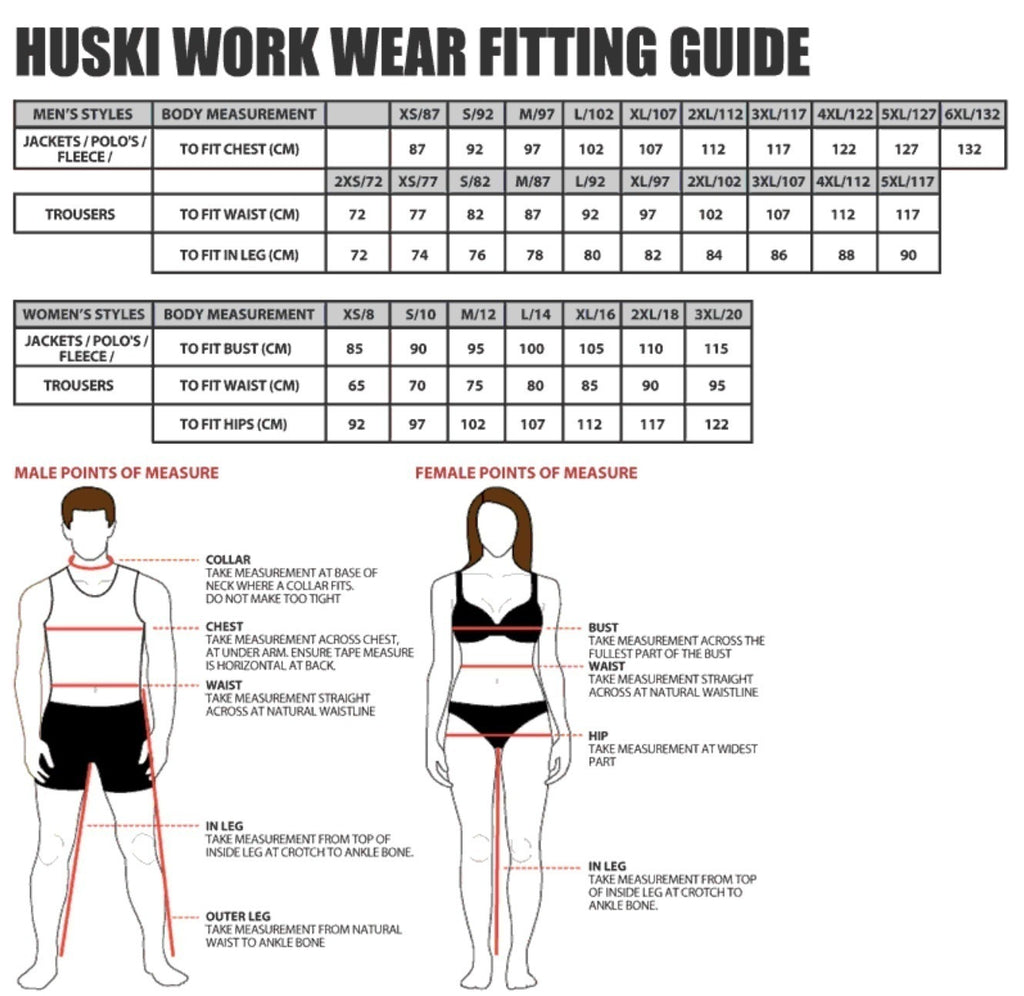 HUSKI Miner Hi Vis Waterproof Jacket Industrial Workwear Reflective 918015 - 3XL (117cm)