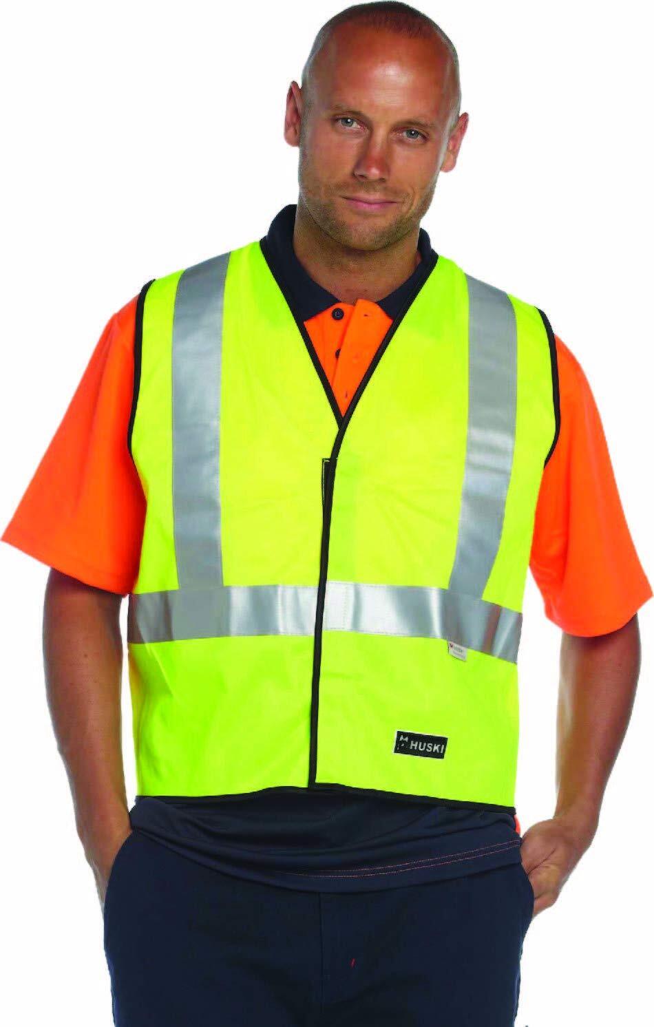 HUSKI Hi Vis Patrol Vest 3M Reflective Tape Safety Workwear High Visibility - Yellow - XL Secondary image