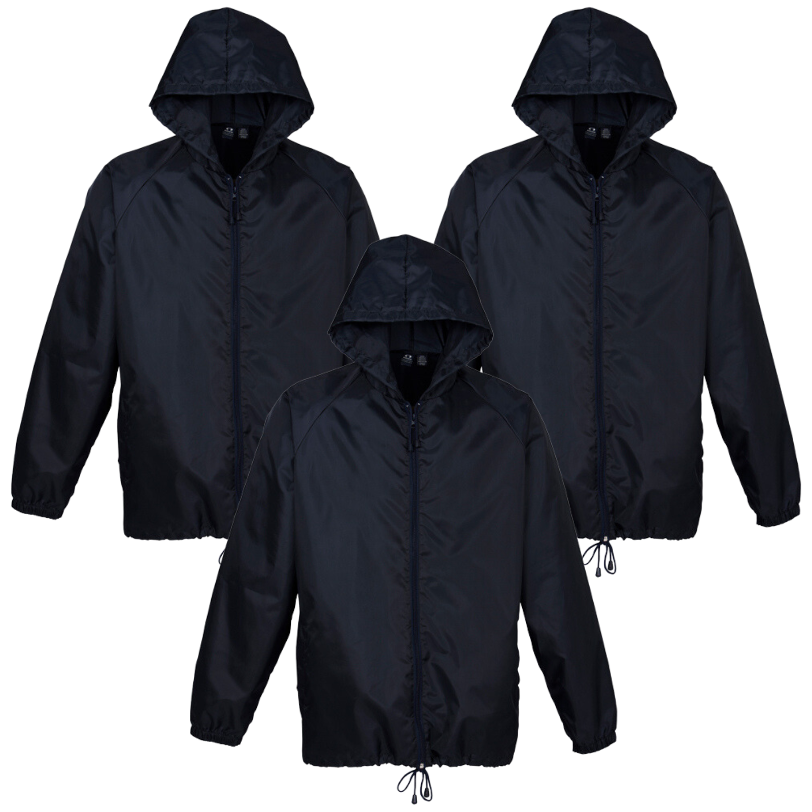 3x Kids Spray Jacket Outdoor Hike Rain Sport Poncho Waterproof - Navy Main image