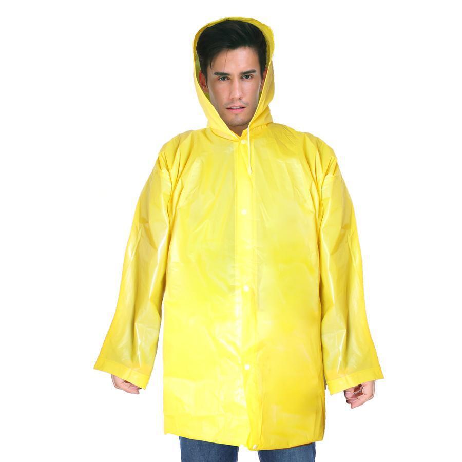 Adult Hooded Poncho Raincoat Waterproof Jacket Emergency Rain Coat REUSABLE Secondary image