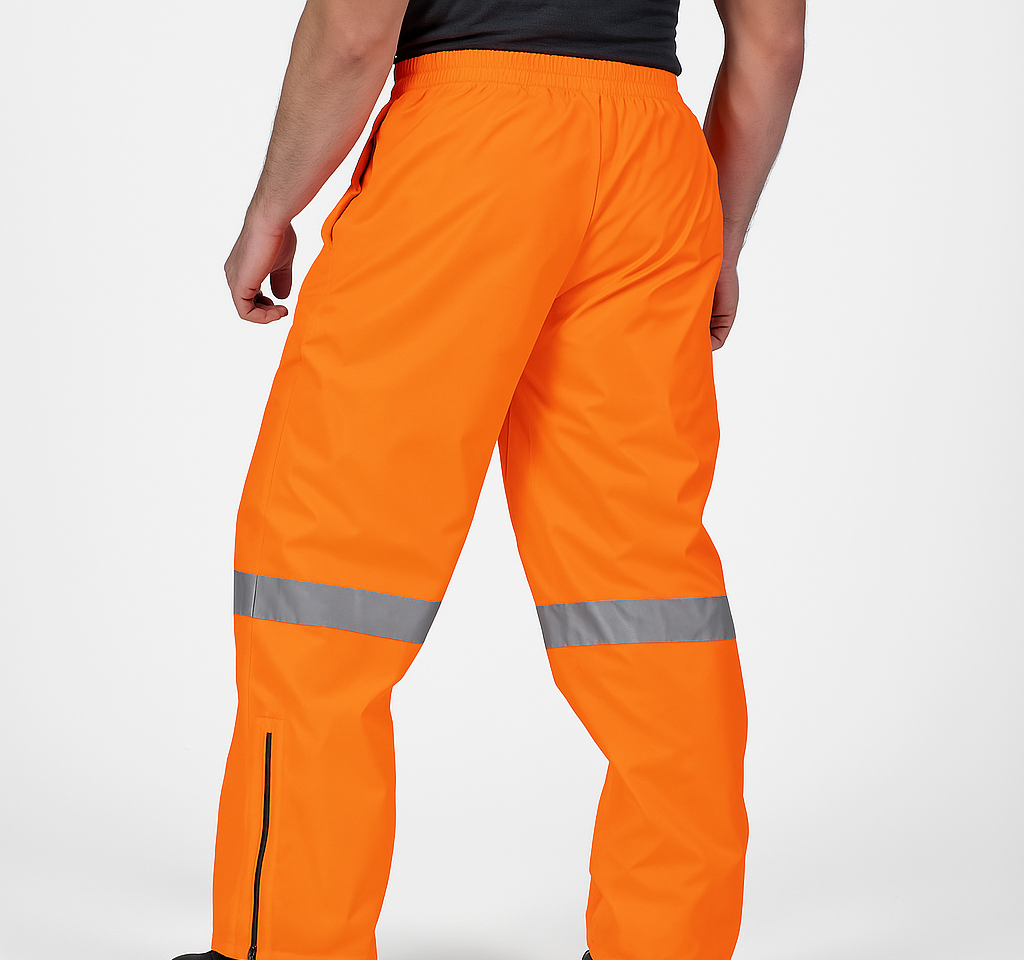 Huski Mens Tarmac Hi Vis Trousers Pants High Visibility Safety Pants - Orange - 5XL (117cm) Secondary image