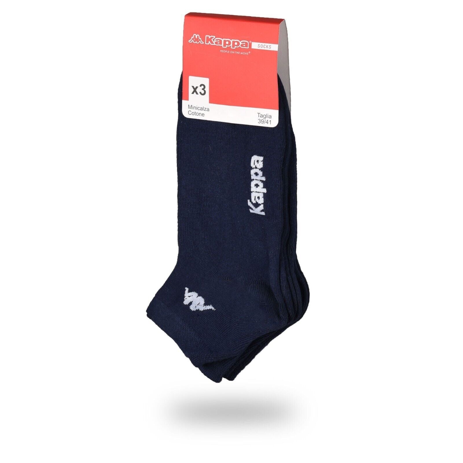 Kappa Mens Ankle Socks - Navy - 1 Pack of 3 - EU 39-41 Main image