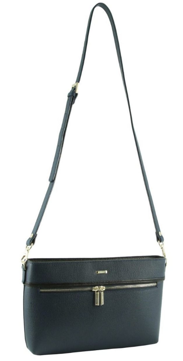 Morrissey Italian Structured Leather Cross Body Handbag (MO3028) Bag - Navy Secondary image