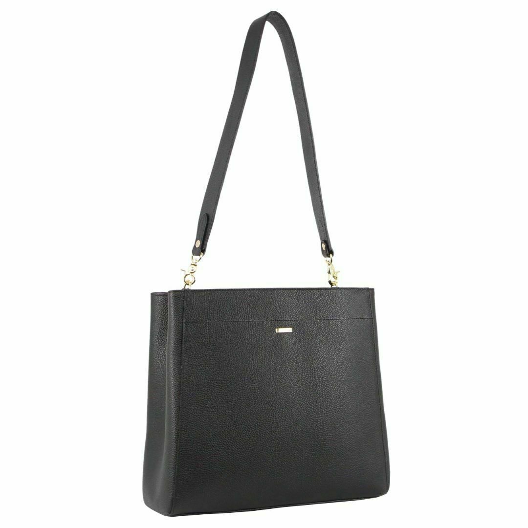 Morrissey Womens Italian Structured Leather Cross Body Bag Handbag Ladies - Black Main image