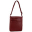 Milleni Ladies Nappa Leather Zip Closure Cross Body Bag Travel - Red