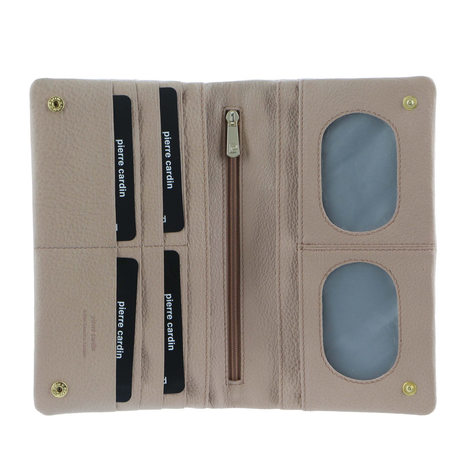 Pierre Cardin Ladies Womens Genuine Leather Bi-Fold RFID Purse Wallet - Blush Main image