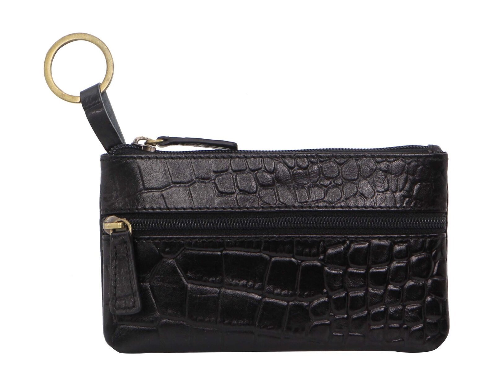 Pierre Cardin Ladies Womens Genuine Leather RFID Coin Purse Wallet - Black (Croc) Secondary image