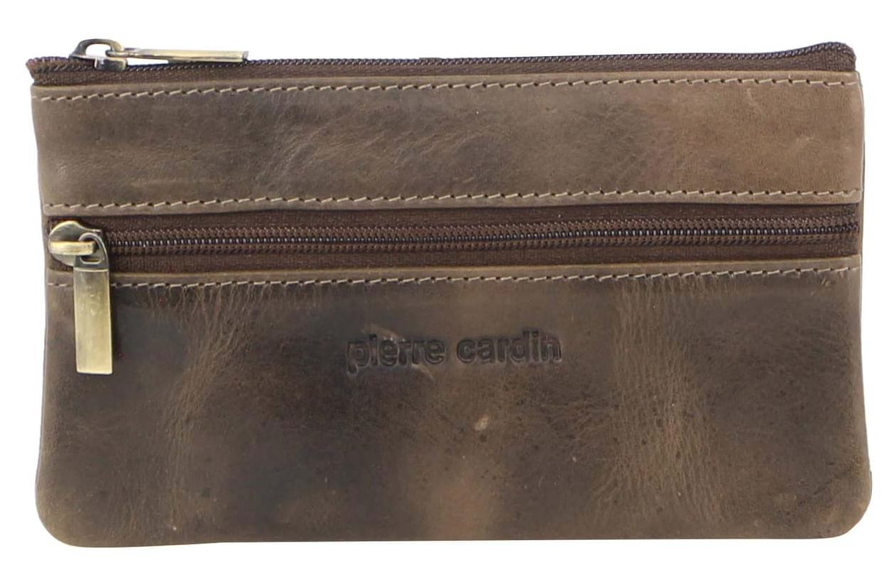 Pierre Cardin Ladies Womens Genuine Leather RFID Coin Purse Wallet - Mushroom Main image