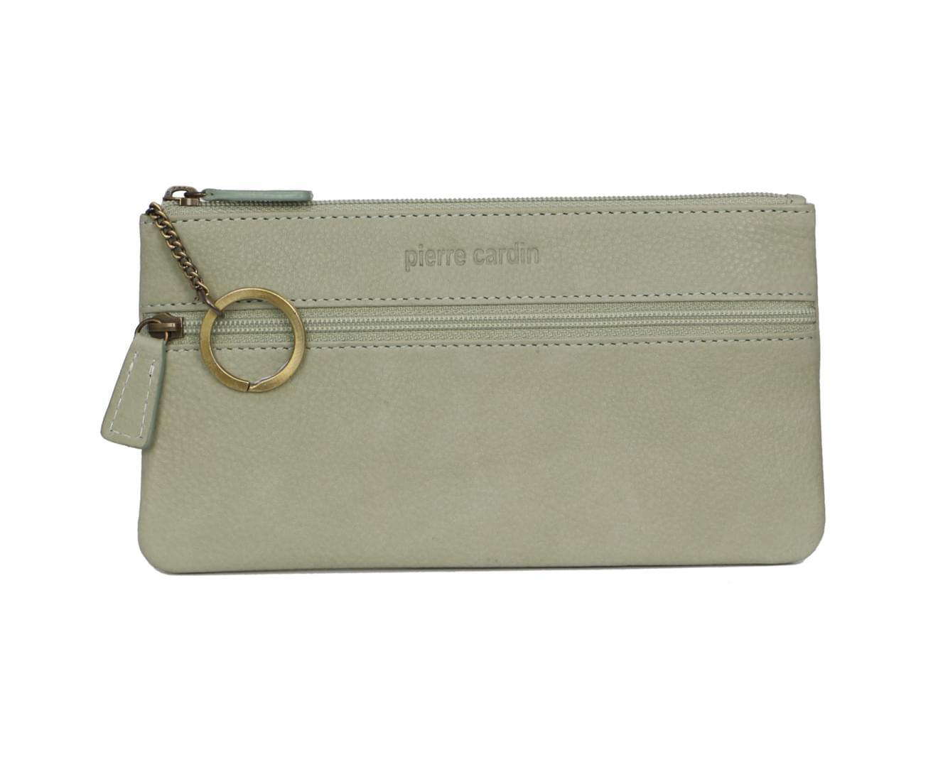 Pierre Cardin Ladies Women Genuine Soft Leather Italian Wallet Case - Green Secondary image