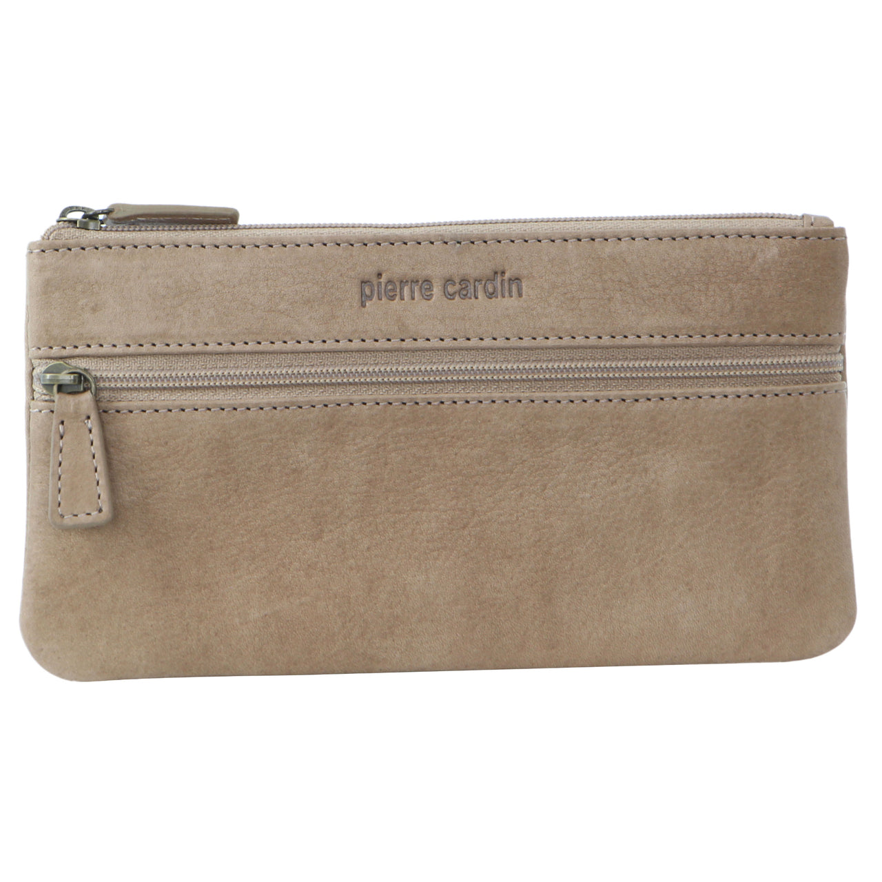 Pierre Cardin Ladies Womens Genuine Soft Leather Italian Wallet Purse - Taupe Main image