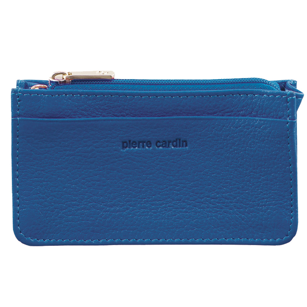 Pierre Cardin Womens Soft Italian Leather Coin Purse Holder Wallet - Aqua Secondary image