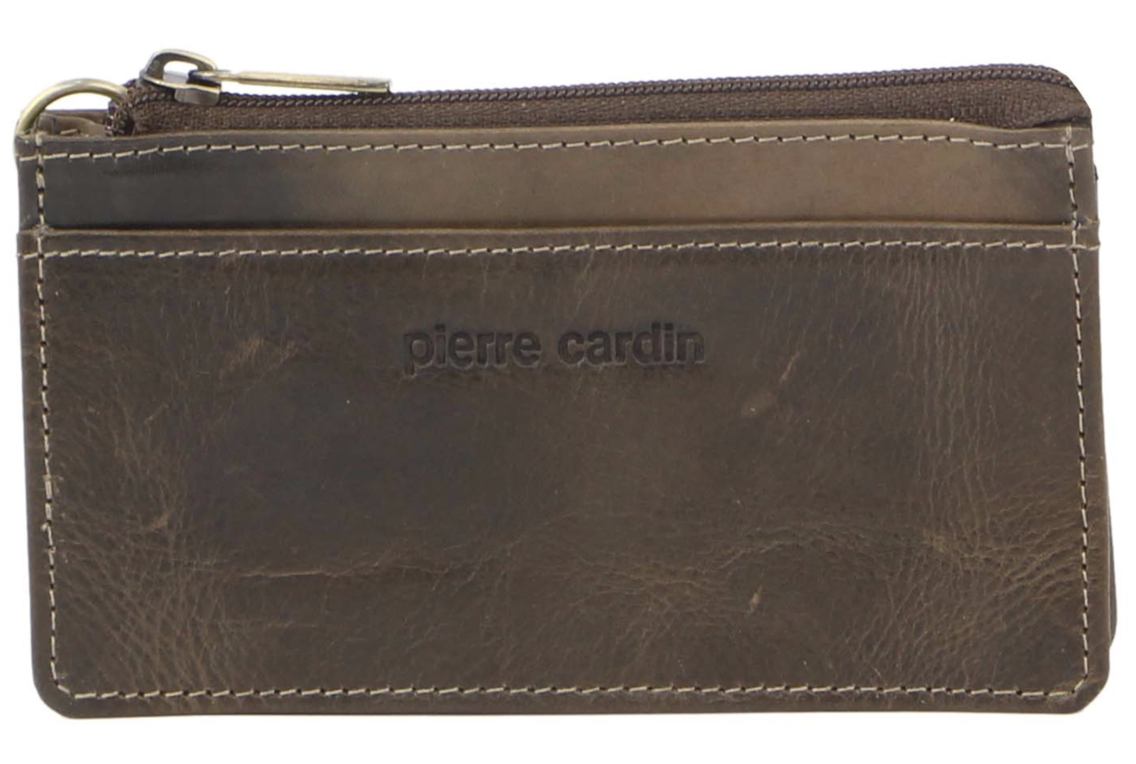 Pierre Cardin Womens Soft Italian Leather Coin Purse Holder Wallet - Mushroom Main image