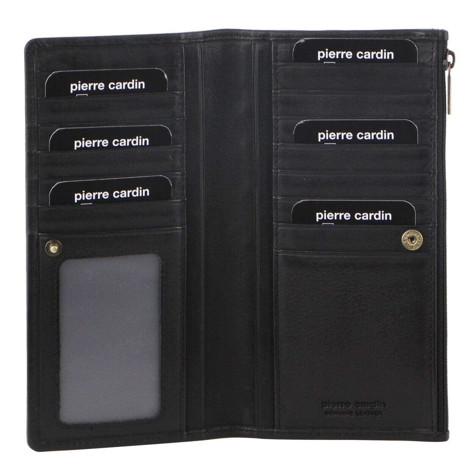 Pierre Cardin Perforated Leather Ladies Handy Travel Wallet - Black Main image