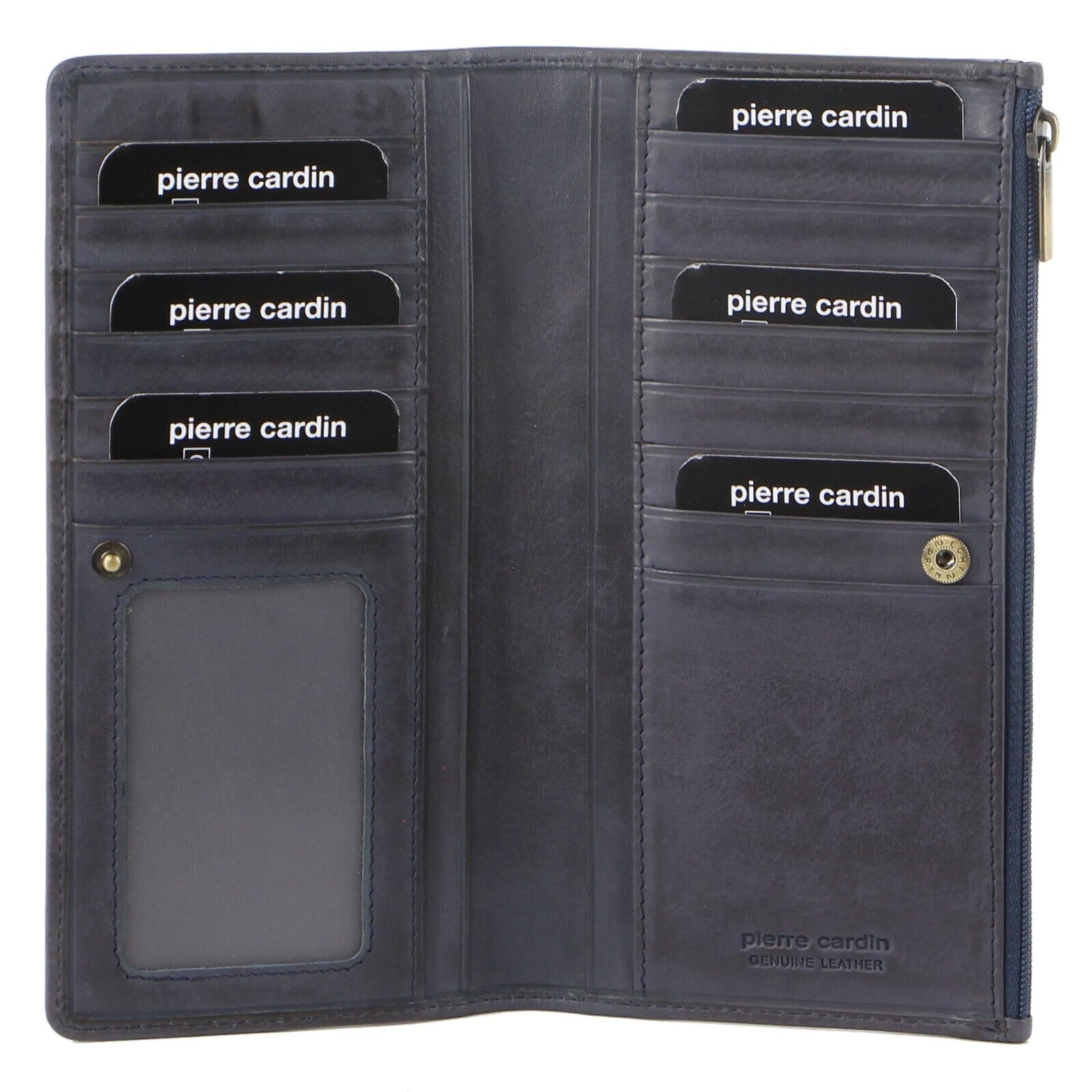 Pierre Cardin Perforated Leather Ladies Handy Travel Wallet - Teal Secondary image