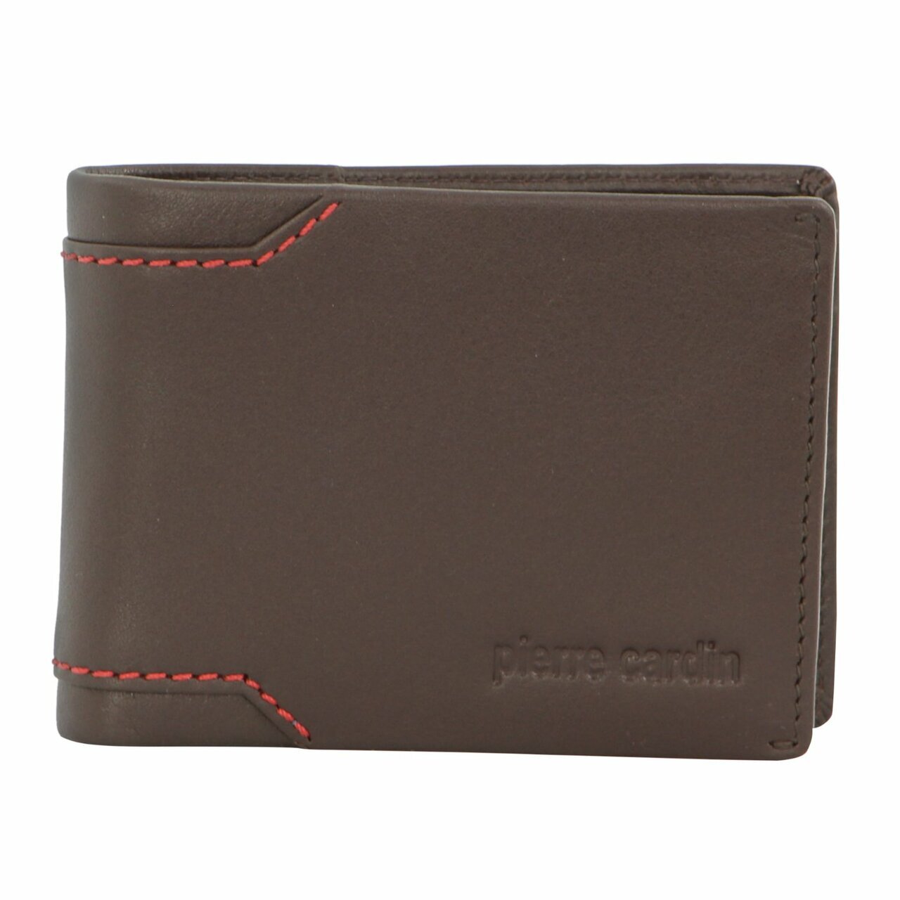 Pierre Cardin Soft Italian Leather Mens Bi-Fold Wallet with Central Flap - Brown Secondary image