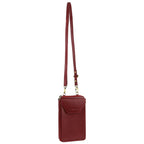 Pierre Cardin Ladies Leather Cross Body Bag/Wallet Bag/Clutch Wallet - Red