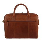 Pierre Cardin Leather Multi-Compartment Business 15" Laptop Bag - Tan