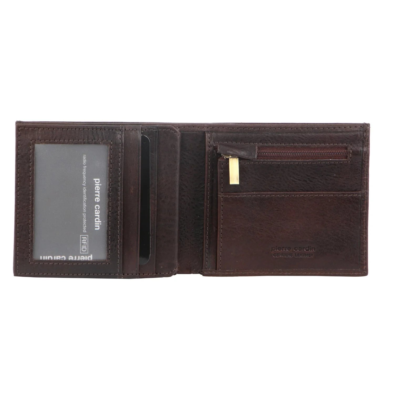 Pierre Cardin Mens Wallet Tri Fold Leather w/ RFID Protection - Chocolate Secondary image