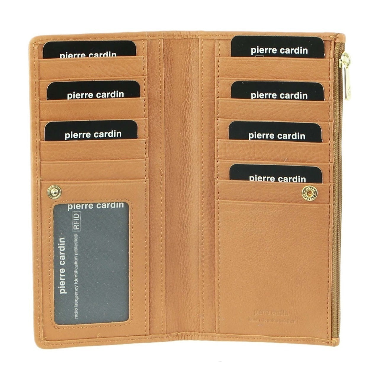 Pierre Cardin Womens Soft Italian Leather RFID Purse Wallet - Tobacco Secondary image