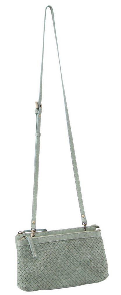 3-Piece Set��Pierre Cardin Womens Woven Cross-Body Bag - Mint Green