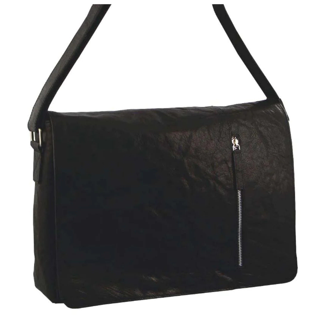 Pierre Cardin Computer 15" Laptop Bag Messenger Cross Body Business Shoulder - Black Main image