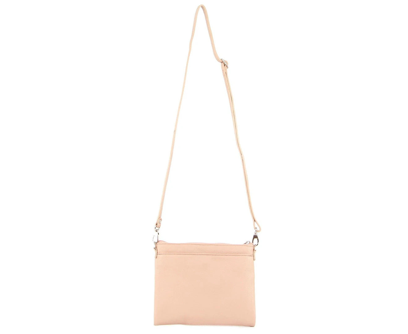 Pierre Cardin Ladies Cross Body Bag Leather Clutch Shoulder Sling Womens  - Blush Main image