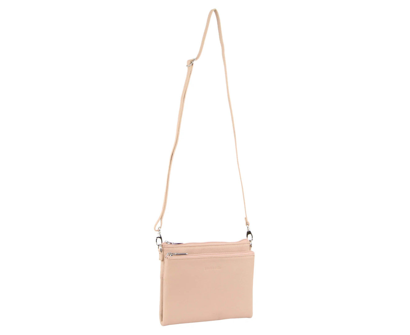 Pierre Cardin Ladies Cross Body Bag Leather Clutch Shoulder Sling Womens  - Blush Secondary image