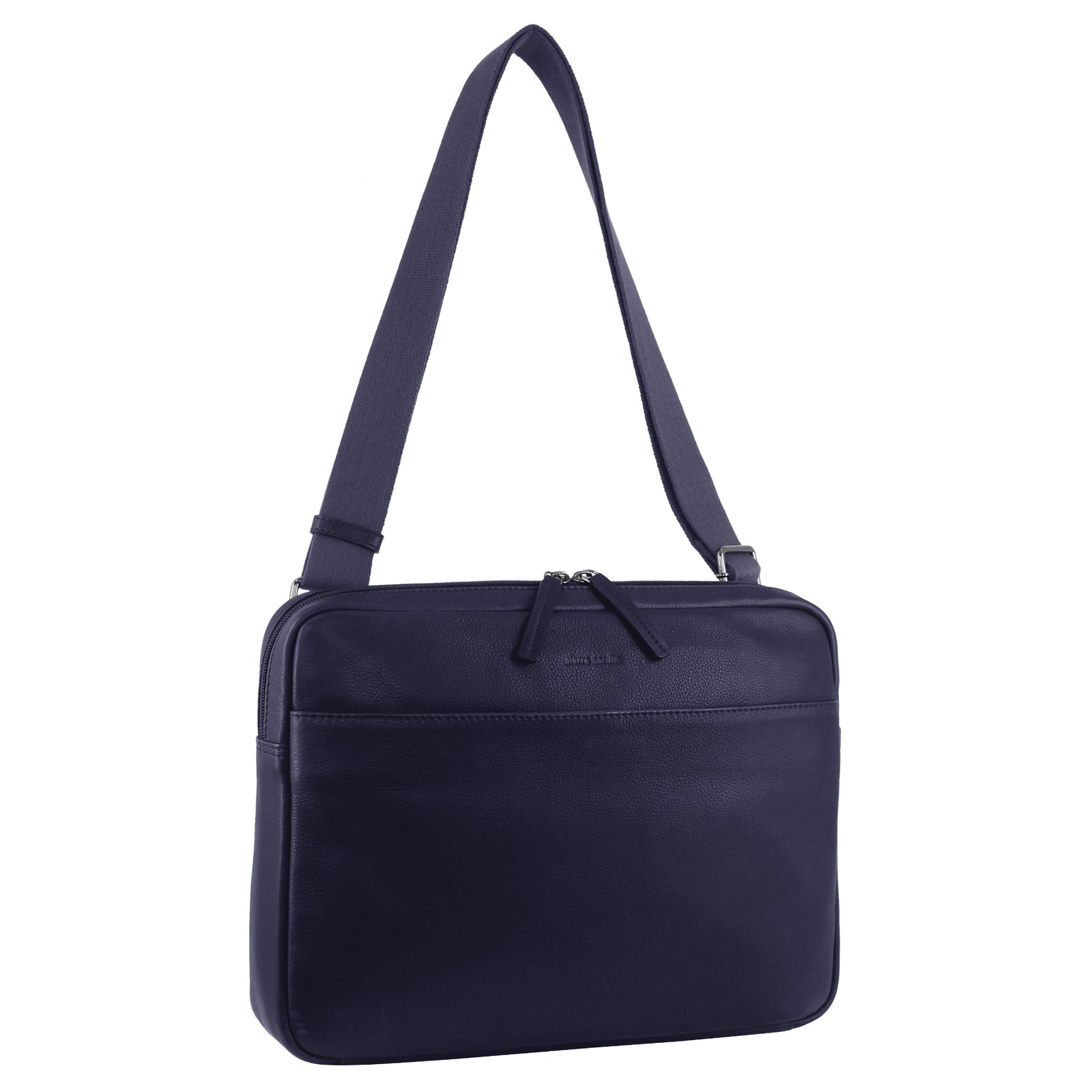 Pierre Cardin Mens Leather 13" Laptop Computer Bag - Brown Secondary image