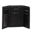 Pierre Cardin Stich Design Leather Ladies Large Tri-Fold Wallet in Black