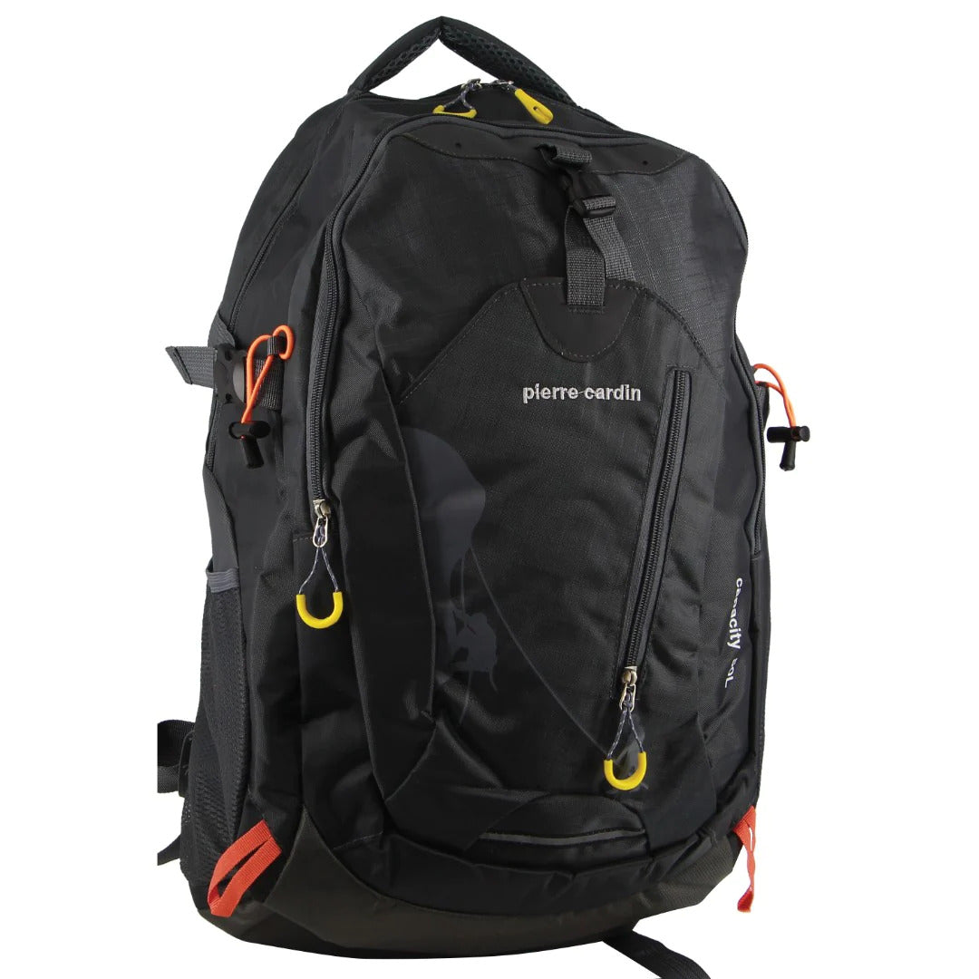 Pierre Cardin Mens Nylon Travel & Sport Medium Backpack Bag in Grey/Black Secondary image