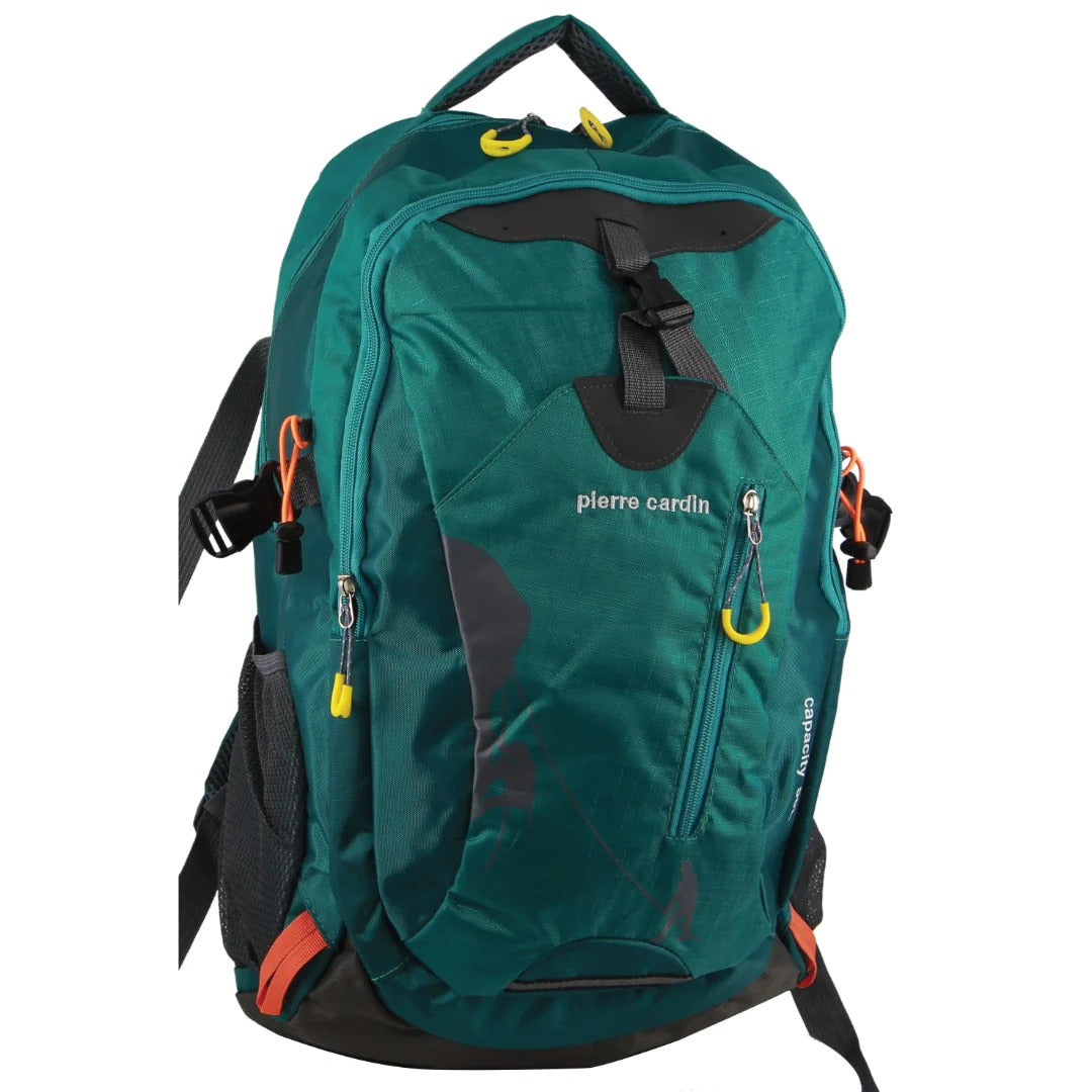 Pierre Cardin Mens Nylon Travel & Sport Medium Backpack Bag in Green Main image