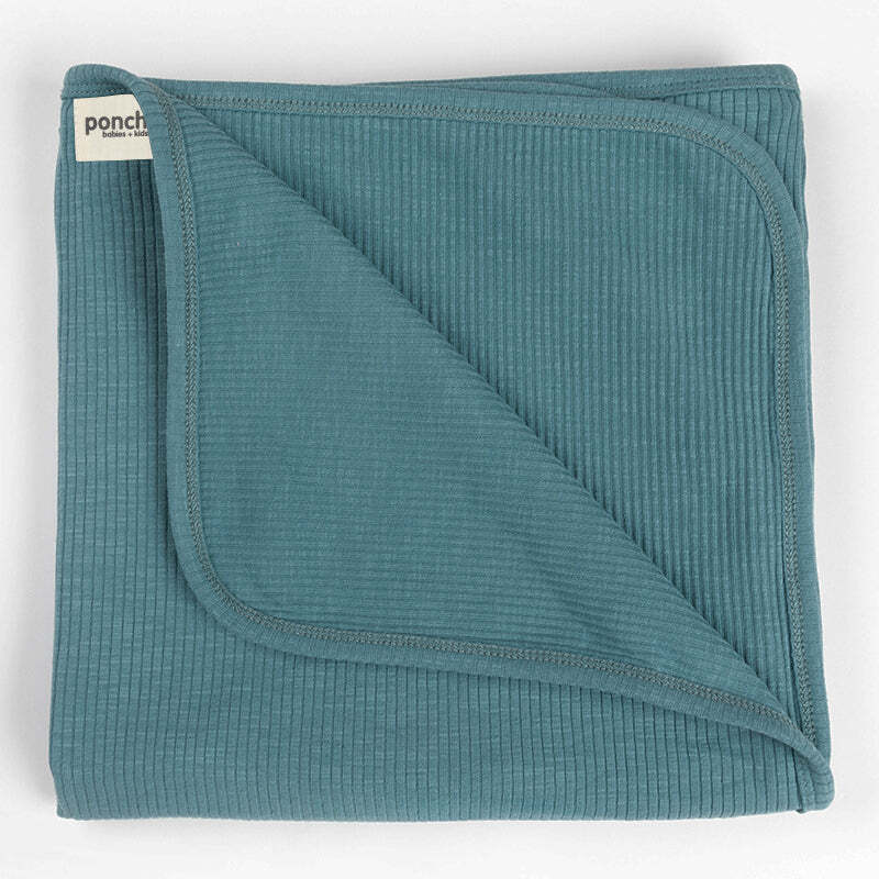 Ponchik Babies + Kids - Ribbed Swaddle Jersey Wrap - Jewel Main image