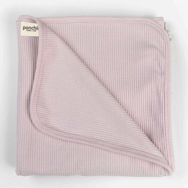 Ponchik Babies + Kids - Ribbed Swaddle Jersey Wrap - Love Main image