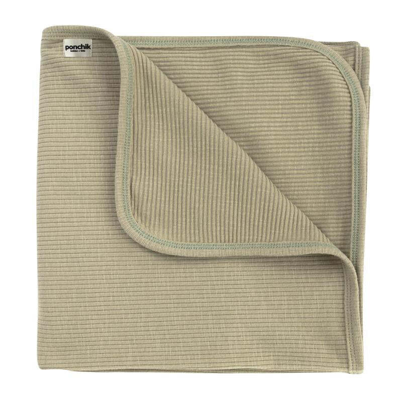 Ponchik Babies + Kids - Ribbed Swaddle Jersey Wrap - Pistachio Secondary image
