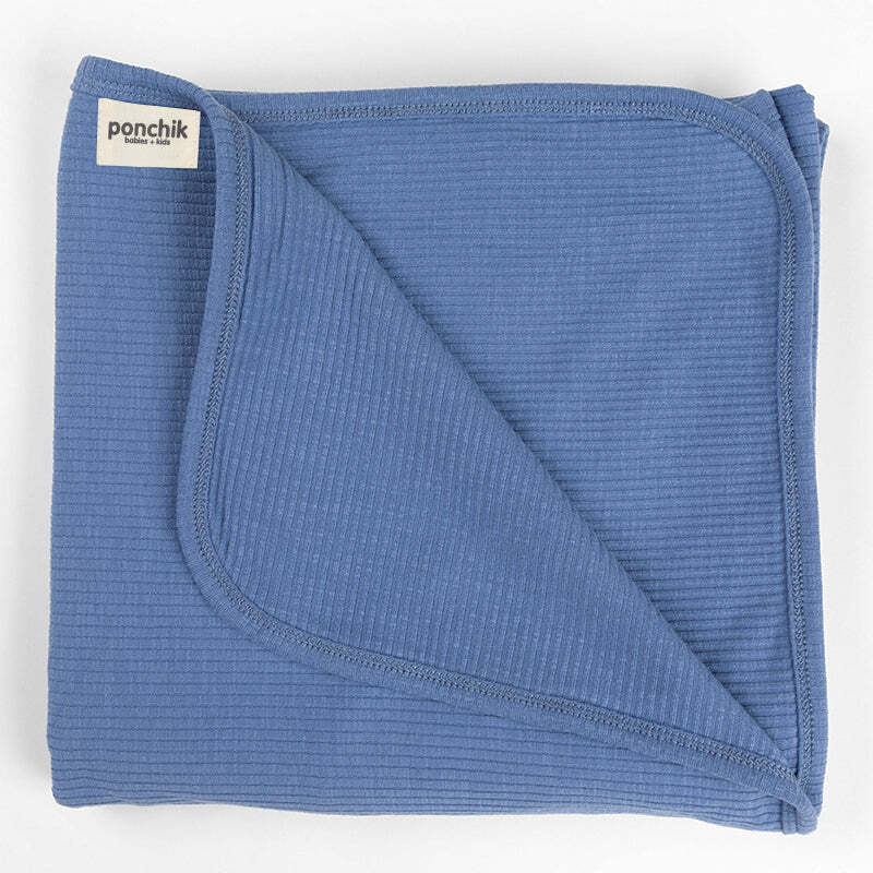 Ponchik Babies + Kids - Ribbed Swaddle Jersey Wrap - Ribbon Secondary image