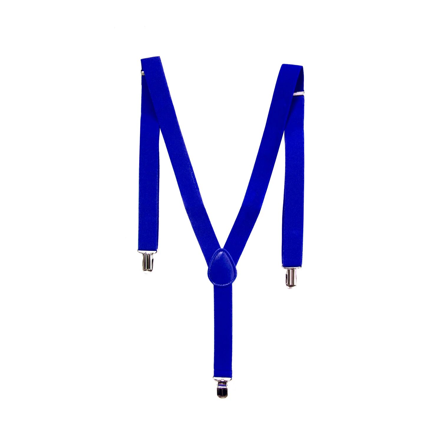 Mens Suspenders Braces Adjustable Strong Clip On Elastic Formal Wedding Slim - Blue Secondary image